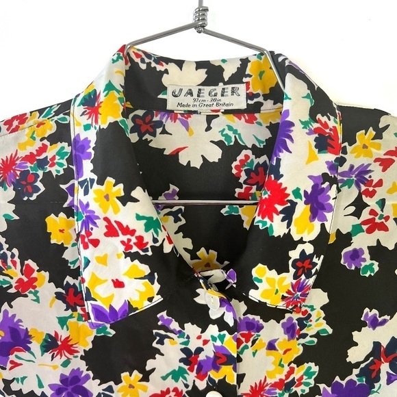 JAERGER SET BLOUSE SKIRT 2 PIECES SET BUTTON DOWN BLOUSE FLORAL SKIRT PLUS 16 - Picture 5 of 16